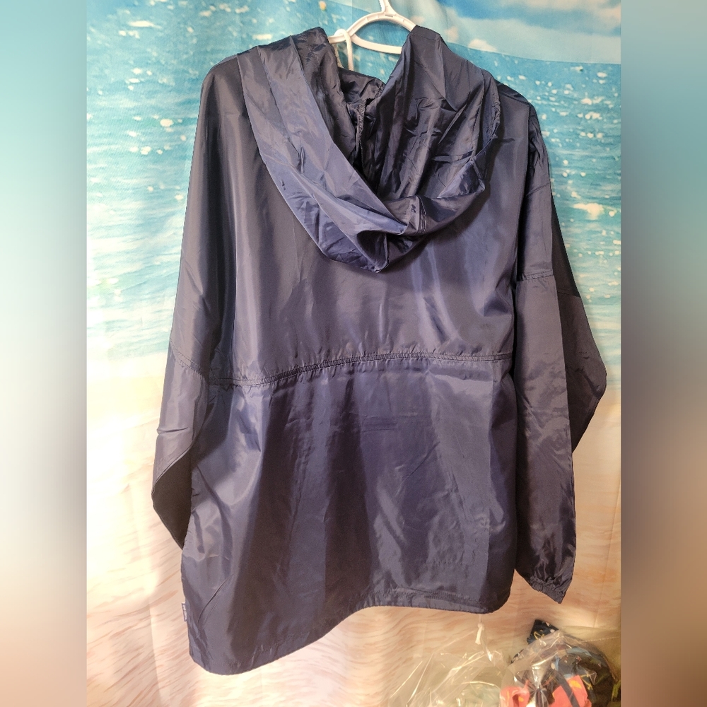 SPIRIT JERSEY NWOT BLUE Pullover HOODED WINDBREAKER JACKET SIZE Large Men's